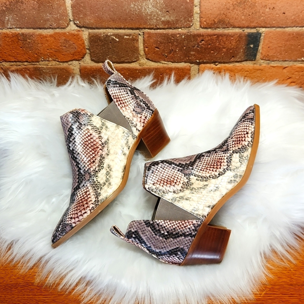 Dolce Vita Snake Print Ankle Boot/Bootie